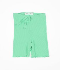 Pistáciové žebrované legínové kraťasy ZARA
