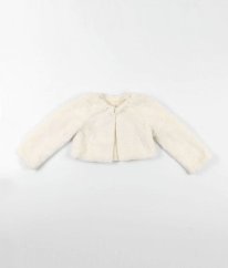 Krémový plyšový kabátek na knoflík DUNNES