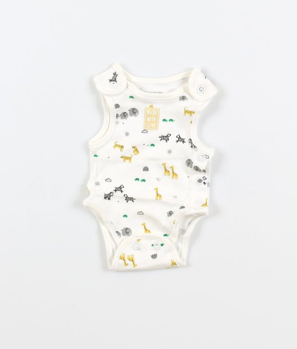 Bílé body s nápisem a zvířátky  GEORGE (1,8kg)
