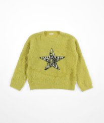 Pistáciový silný plyšový svetr NEXT