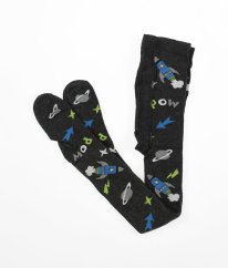 Šedé pančucháče s vesmírom