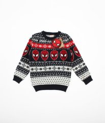 Modrý vánoční svetr SPIDERMAN