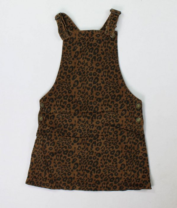 Hnědá leopardí manšestrová šatová sukně F&F