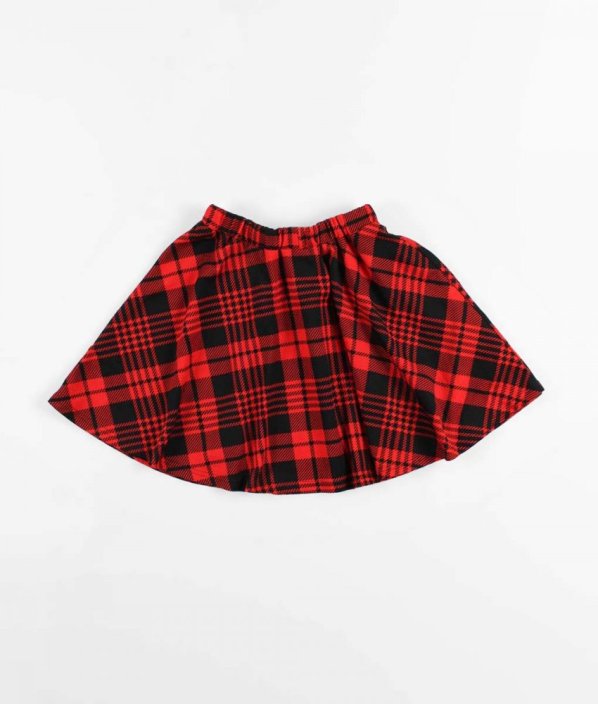 Černočervená károvaná sukně SHEIN
