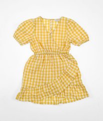 Medové kostičkované šaty PRIMARK