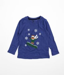 Modré vánoční triko