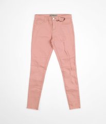 Růžové skinny kalhoty DENIM & CO