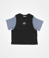 Šedomodré žebrované mikinové tričko H&M