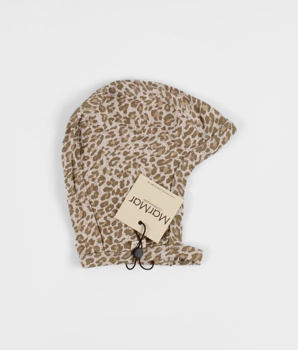 Béžová leopardí čepička MARMAR COPENHAGEN