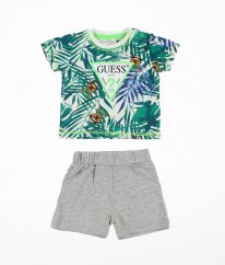 Set barevné tričko a šedé kraťasy GUESS