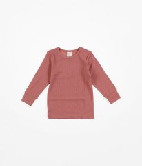 Starorůžové žebrované triko H&M