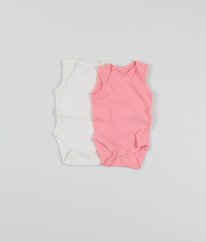 Sada 2 ks bílého a růžového body EARLY DAYS