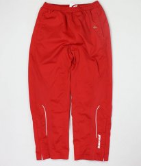 Červené šusťákové kalhoty