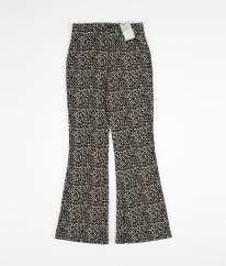 Béžové lehké kalhoty s leopardím vzorem PRIMARK