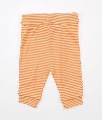 Oranžovobílé proužkované tepláky NUTMEG