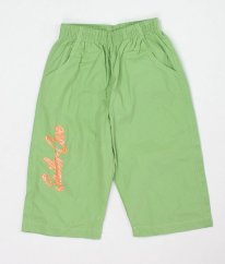 Zelené plátěné krátké kalhoty TEN-LION