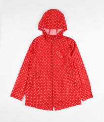 Červená sbalitelná bunda/parka s puntíky jaro/podzim PRIMARK