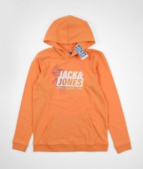 Oranžová silnější mikina (170-176) JACK & JONES