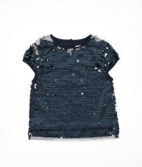 Tmavo modrá flitrová blúzka PRIMARK