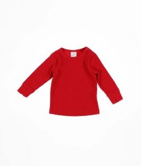 Červené rebrované tričko z bio bavlny H&M