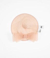 Růžový klobouček s mašlí (57 cm)