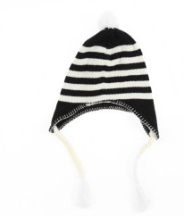 Čiernobiela zateplená čiapka