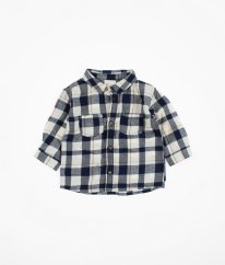 Bílomodrá kostkovaná košile H&M