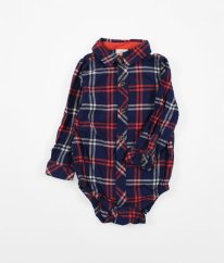 Modré kárované košilové body CAT & JACK