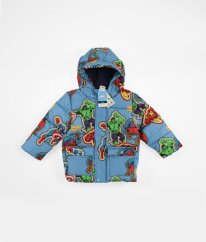 Modrá zimní bunda s obrázky MARVEL