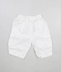 Bílé lněné kalhoty