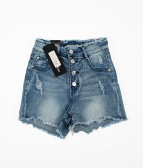 Modré skinny riflové kraťasy DENIM & CO