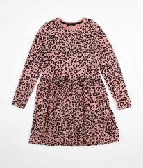 Růžové hebké šaty s leopardím vzorem GEORGE