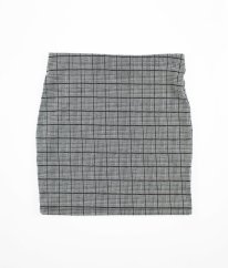 Sivá károvaná sukňa NEW LOOK