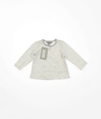 Smetanovošedé proužkované triko KANZ