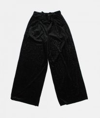 Černé sametové kalhoty ZARA
