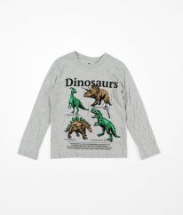 Šedé triko s dinosaury H&M