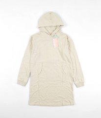 Světle béžové silnější mikinové šaty ONLY