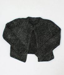 Černý třpytivý svetr na knoflík GEORGE