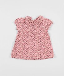 Růžové manšestrové šaty s kvítečky TU