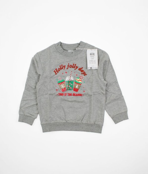 Šedá silnější mikina se třpytivým obrázkem NAME IT