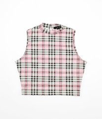 Ružová károvaná blúzka NEW LOOK