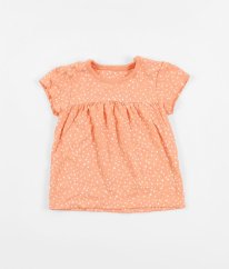 Meruňkové šaty s puntíky