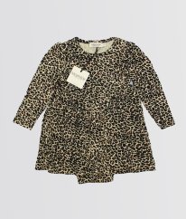 Béžovočerné bodynkové leopardí šaty MARMAR COPENHAGEN