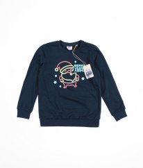 Tmavě modrá silnější vánoční mikina s obrázkem LILY & DAN