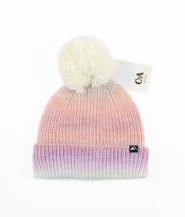 Barevná zateplená čepice s bílou bambulí C&A