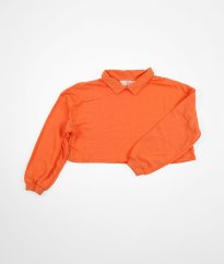 Pomarančová crop mikina H&M