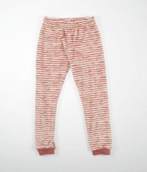 Krémovorůžové plyšové pyžamové kalhoty/tepláky NUTMEG