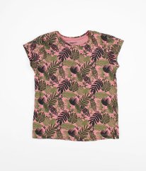 Růžové tričko s listy