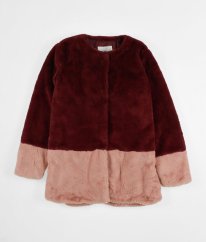 Víno-růžový plyšový kabát (170-176) EL CORTE INGLÉS