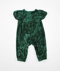 Zelený semišový žebrovaný overal CAT & JACK